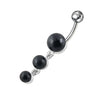 Trendy Pearl Jeweled Banana Bar Belly Ring - Exclusive Surgical Steel Design!