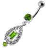 Elegant Royal Jeweled Dangling Belly Ring - Vintage Charm & Quality Design