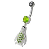 Sparkling Jeweled Penguin Belly Ring - Trendy 14g Surgical Steel Design