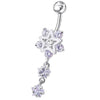 Trendy Jeweled Star Belly Ring - Surgical Steel & Sterling Silver Delight!