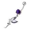 Trendy Angel Charm Jeweled Belly Ring - Elevate Your Style!