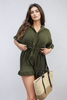 Chic Marissa Pleated Ruffle Tie Waist Playsuit - Effortless Style Awaits!