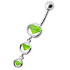 Trendy Studded Dangling Belly Ring - Stylish 14g Sterling Silver Charm!