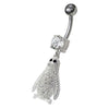 Sparkling Jeweled Penguin Belly Ring - Trendy 14g Surgical Steel Design