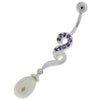 Trendy Pearl-Infused Silver Dangling Belly Ring for Fashion-Forward Shoppers