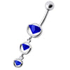 Trendy Studded Dangling Belly Ring - Stylish 14g Sterling Silver Charm!