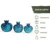 Ocean Blue Ceramic Vase Trio - Elevate Your Space with Elegance & Style