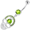 Enchanted Jeweled Skull Belly Ring: 925 Silver & Sparkling Zirconia