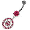 Sparkling Sterling Silver Jeweled Belly Ring ? Trendy and Chic!