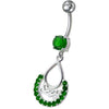 Stylish Silver Dangling Belly Ring - Trendy Body Jewelry for Online Shoppers