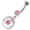 Trendy Jeweled Sterling Silver Banana Bar Belly Ring - Shop Now!