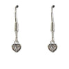 Cubic Zirconia Heart Drop Earrings