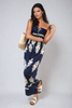 Chic & Vibrant Printed Strapless Jumpsuit for Effortless Style