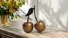 Elegant Gold Aluminium Cherry Ornament - Luxury Home Décor Piece (22.5cm)