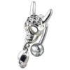 Trendy Jeweled Skull Belly Ring - Stylish 14g & Sterling Silver Charm