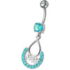 Stylish Silver Dangling Belly Ring - Trendy Body Jewelry for Online Shoppers