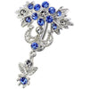 Trendy Crown-Shaped Silver Belly Ring for a Dazzling Look!