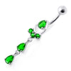 Trendy Pear-Shaped Jeweled Belly Ring – Elevate Your Style Today!