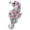 Stunning Jeweled Reverse Dangling Sea Horse Belly Ring - 14g Surgical Steel