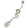 Trendy Pearl-Infused Silver Dangling Belly Ring for Fashion-Forward Shoppers