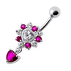 Enchanting Royal Heart Jeweled Belly Ring - Elevate Your Style Today!