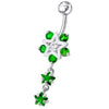 Trendy Jeweled Star Belly Ring - Surgical Steel & Sterling Silver Delight!