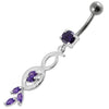 Trendy Multi-Stone Jeweled Dangling Belly Ring - Stylish & Chic!