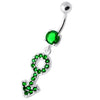 Stylish Silver Gender Male Belly Ring with Sparkling Zirconia Accent