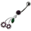 Trendy Cherry Drop Belly Ring - Elegant Body Jewelry for Fashion-Forward Shoppers!