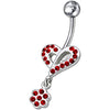 Trendy Jeweled Heart Belly Ring – Statement Jewelry for Bold Online Shoppers!