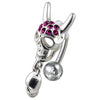 Trendy Jeweled Skull Belly Ring - Stylish 14g & Sterling Silver Charm