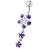 Trendy Jeweled Star Belly Ring - Surgical Steel & Sterling Silver Delight!