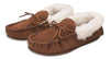 Nordvek Cozy Sheepskin Suede Moccasin Slippers - Non-Slip Comfort