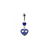 Trendy Jeweled Heart-Shaped Silver Belly Ring – Dazzle Your Style!