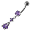 Trendy Sterling Silver Dangling Belly Ring – Stylish Body Jewelry for You!