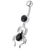 Sparkling Jeweled Spider Belly Ring - Trendy Body Jewelry