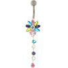 Chic Flower Jeweled Belly Ring - 316L Steel & Sterling Silver Elegance!