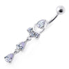 Trendy Pear-Shaped Jeweled Belly Ring – Elevate Your Style Today!