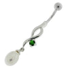 Trendy Jeweled & Pearl Belly Ring - Elegant Curved Bar Design in Silver!