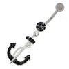 Elegant Anchor Belly Ring with Sterling Silver Charm & Sparkling Zirconia