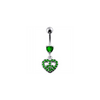 Trendy Jeweled Heart-Shaped Silver Belly Ring – Dazzle Your Style!