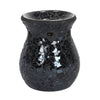 Small Black Crackle Glass Oil Burner