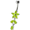 Elegant Sterling Silver Flower Belly Ring - Trendy 14g Surgical Steel Body Jewelry