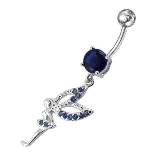 Trendy Angel Charm Jeweled Belly Ring - Elevate Your Style!