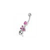 Trendy Jeweled Banana Bar Belly Ring - Stylish & Unique Body Jewelry