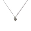 Cubic Zirconia Heart Silver Necklace