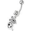 Trendy Jeweled Banana Bar Belly Ring - Stylish & Unique Body Jewelry