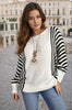 Cozy Reyna Striped Batwing Knit Jumper - Trendy & Comfortable Style!