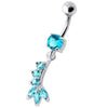 Trendy Sterling Silver Curved Bar Belly Ring - Dazzle in Style!