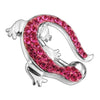 Trendy Jeweled Lizard Reverse Belly Ring - 316L Steel & Sterling Silver Charm